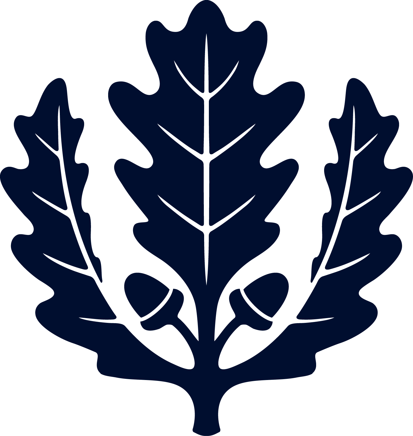 Navy blue oak leaf